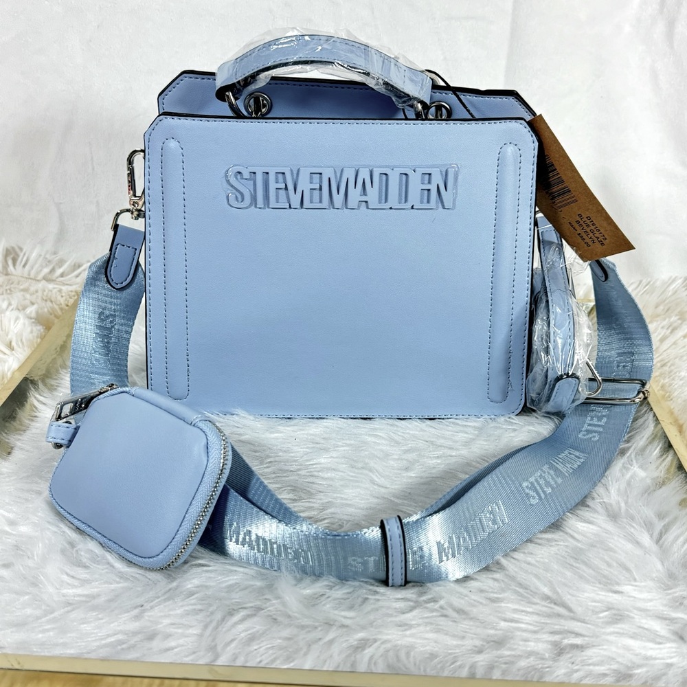 Steve Madden Blue Glaze Bevelyn Crossbody Bag Nwt